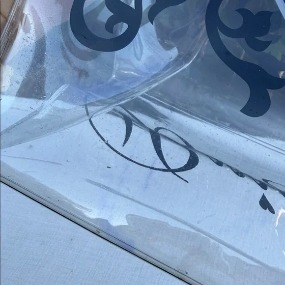 BRIGHTON SUMMER HEART Clear Plastic Navy Leather Straps Tote Purse.💙 - Picture 15 of 17